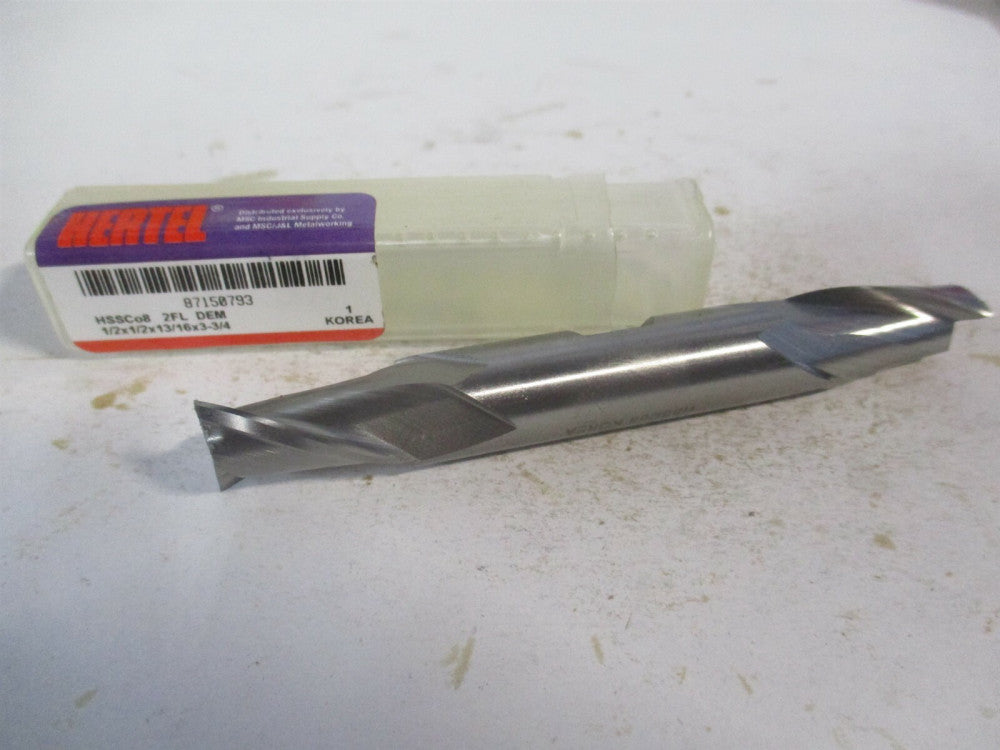 (E2050032) 1/2", x 13/16" x 1/2" x 3-3/4" OAL Cobalt 2 Flute Square End Mill