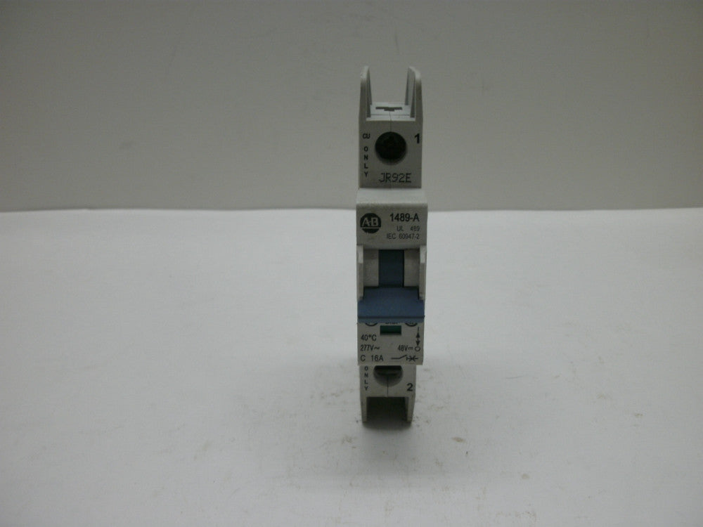 ALLEN BRADLEY 1489-A1C160 SER A CIRCUIT BREAKER 16 AMP 1 POLE 277V~ 48VDC