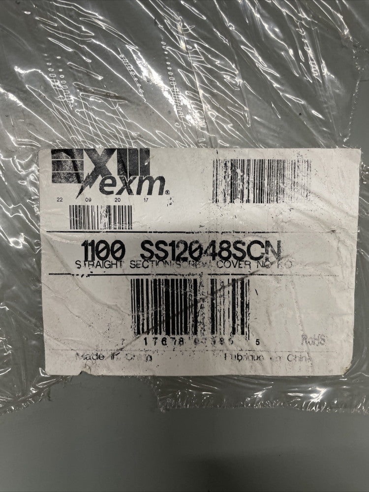 EXM 1100 STRAIGHT SS12048CN 4FT STRAIGHT SECTION SCREW COVER TROUGH