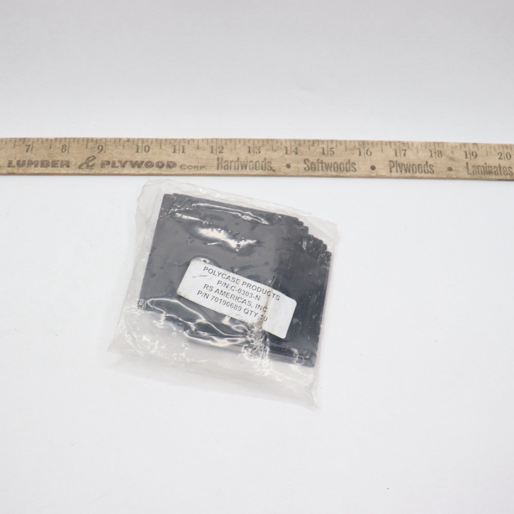 (10-Pk) Polycase Cover for TX Series Enclosures ABS Plastic Black 3"x3" C-0303-N