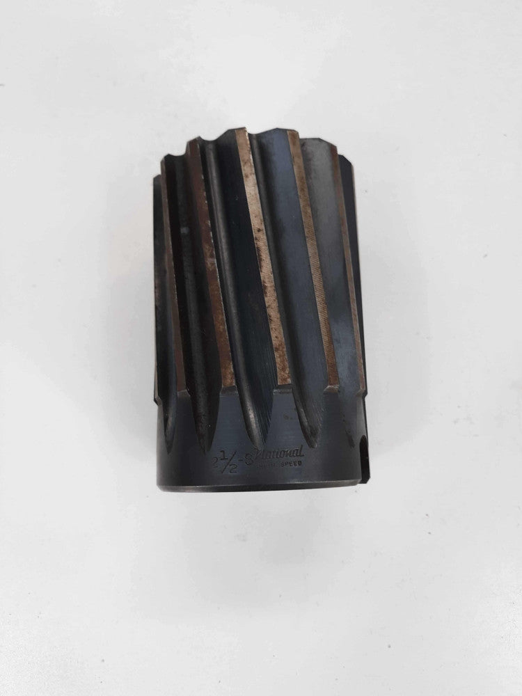 National 2 1/2”-S High Speed Steel Helix Helical Tooth Plain Mill