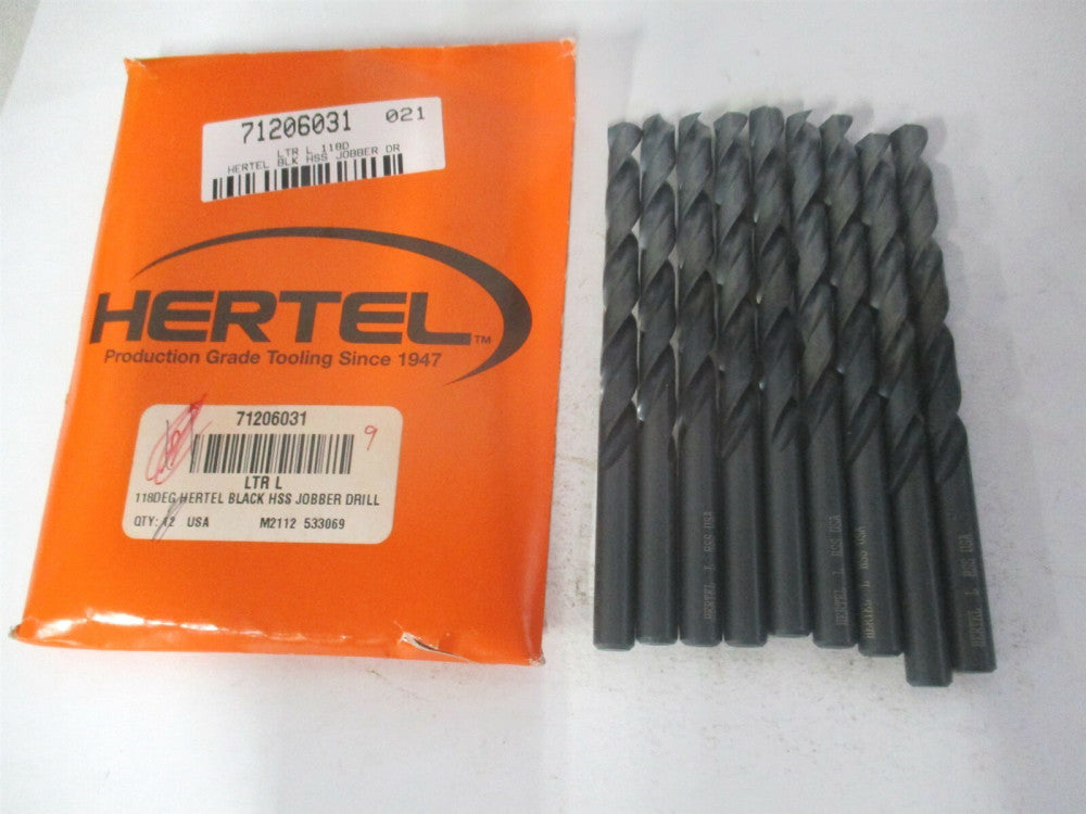 (71206031) 2-15/16" x 4-1/4" OAL HSS RH Straight Spiral Jobber Drill - Pack of 9