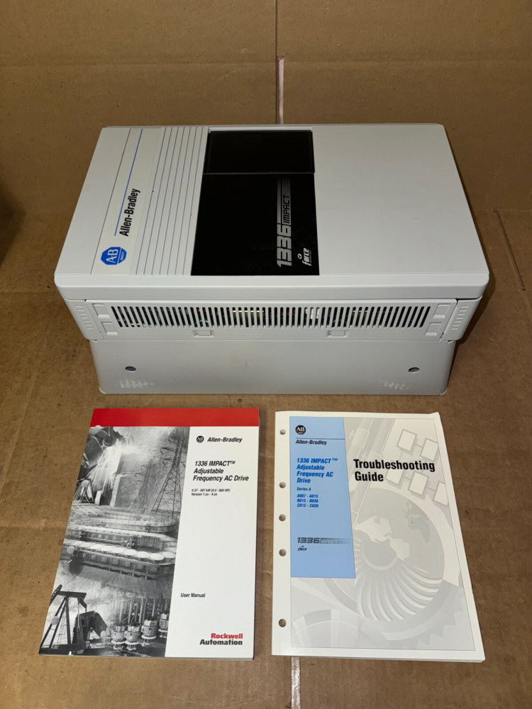 ALLEN BRADLEY 1336E-A015-AA-EN IMPACT AC DRIVE, 49-AMP, 230-VAC, NEW-OPEN BOX!