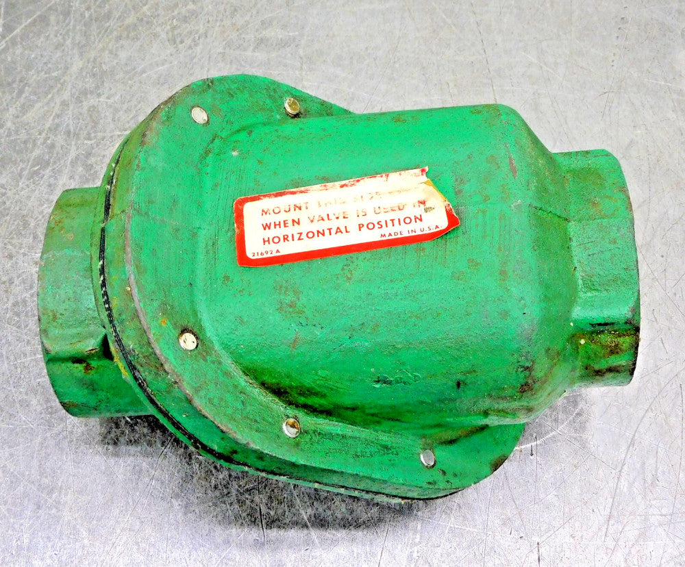 Horizontal Flow Control Butterfly Valve 2" NPT 21692A, 21691, 21697 Green