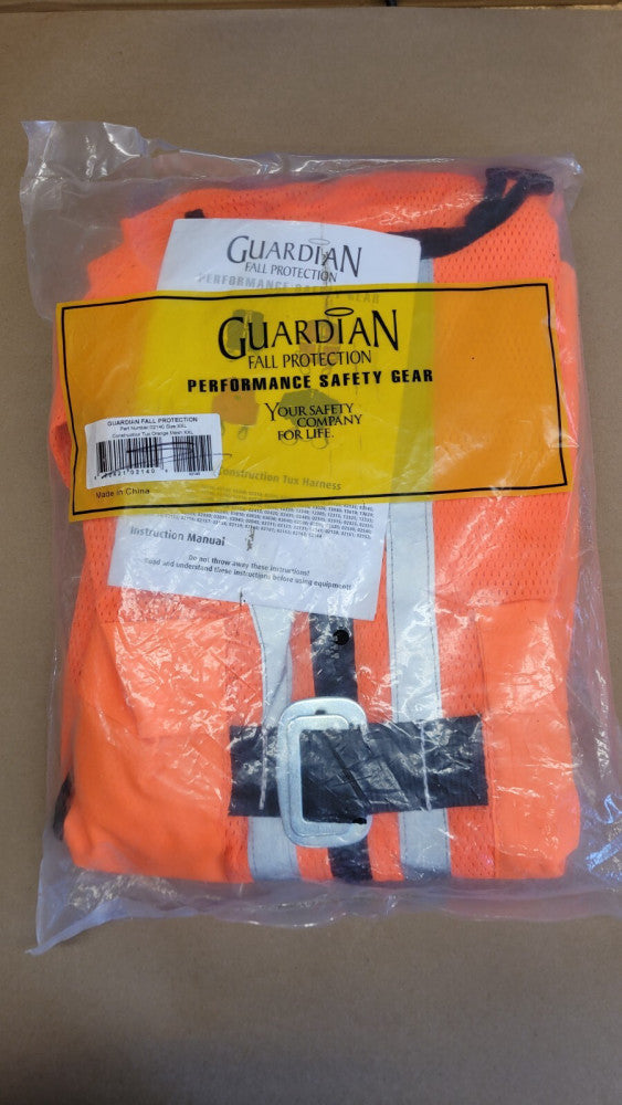 Guardian Fall Protection 02140 Construction Tux Orange Mesh XXL