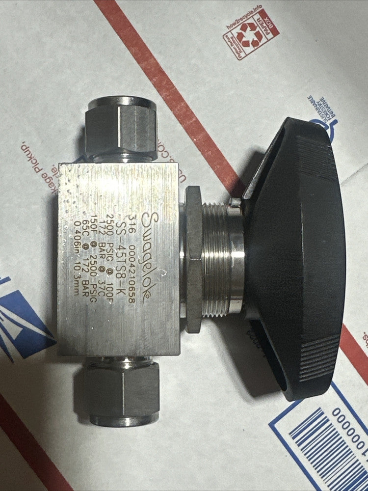 New Swagelok SS-45TS8-K Stainless Steel 1-Piece 40 Series Ball Valve