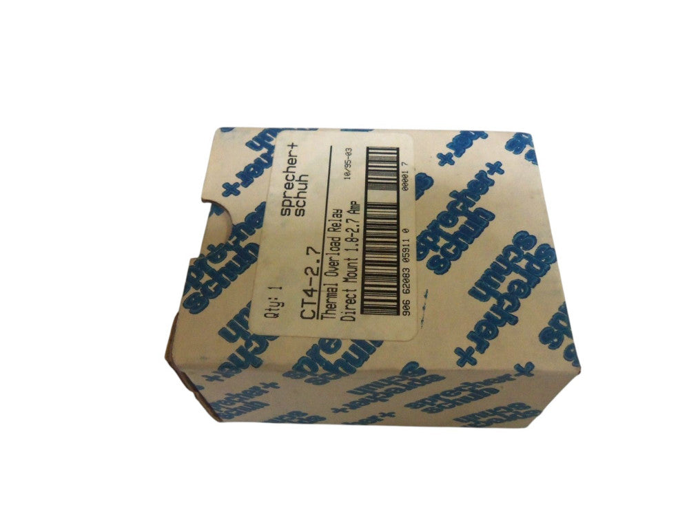 SPRECHER+SCHUH CT4-2.7 OVERLOAD RELAY NSMP