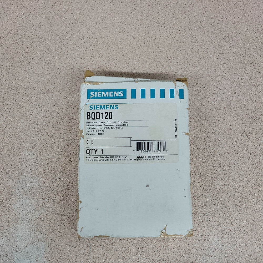 new BQD120 Siemens Circuit Breaker 1POLE 20 Amp 277V 14KA NEW