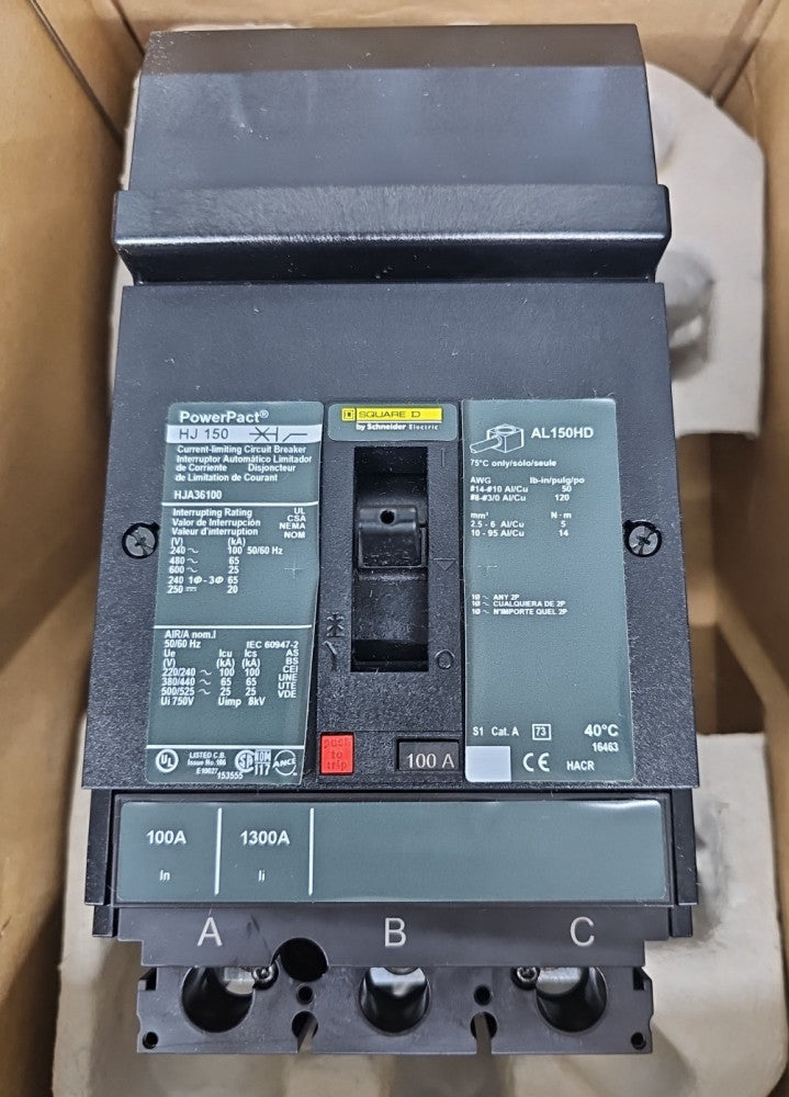 Square D HJA36100 Circuit Breaker NEW