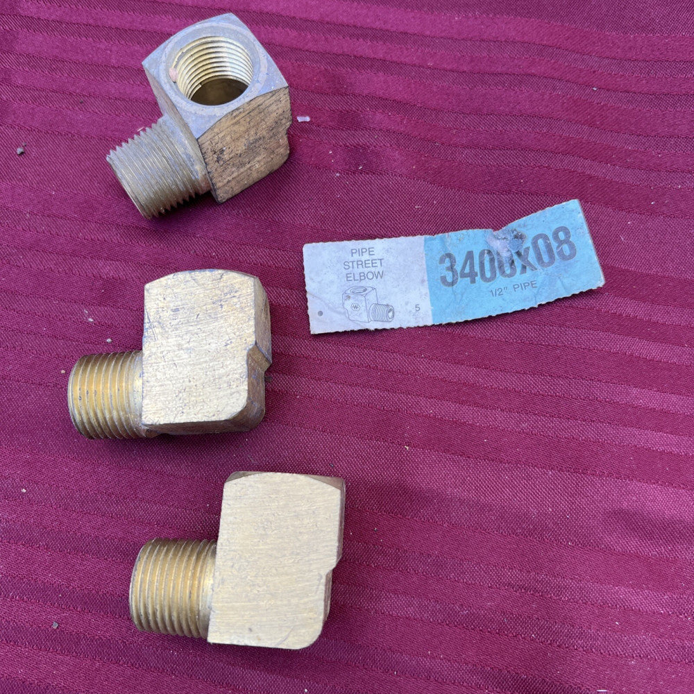 Lot of 3 1/2” pipe street elbows USA MADE 3400x08