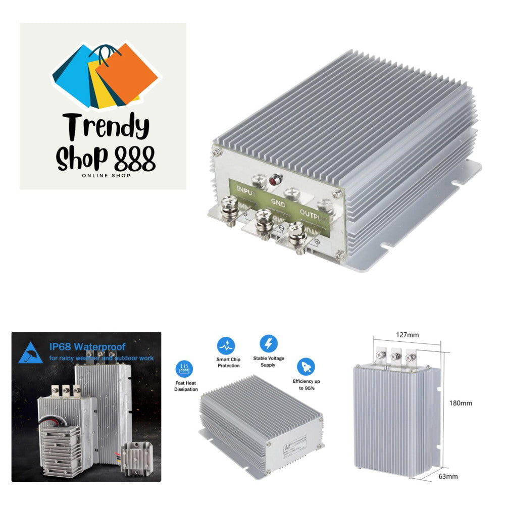 Voltage Converter DC 24V to 12V 60A 720W Step Down Voltage Converter Regulato...