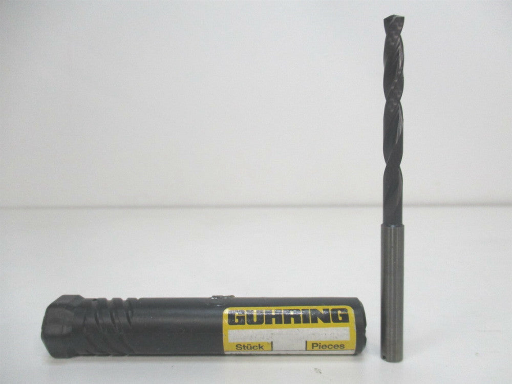 Guhring (9055120051000) 5.1mm 140° Coolant Through Carbide Taper Length Drill
