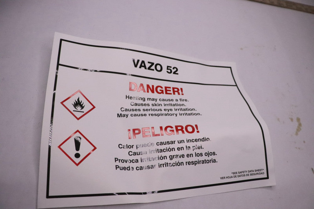 Vazo 52 Danger Sign 8" x 10"