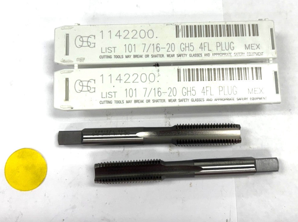 OSG HY-PR07 7/16-20 PLUG TAP 4 FLUTE #1142200 LOT OF 2