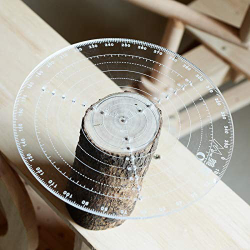 300mm /11.8inch Round Center Finder Compass for Wood Turners Lathe Work Clear...