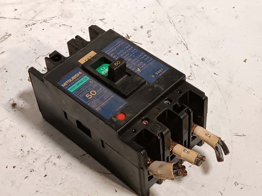 Mitisbushi NF50-CS 50A No Fuse Breaker, Molded Case, 3 Pole, 600Vac Max, NF50CS