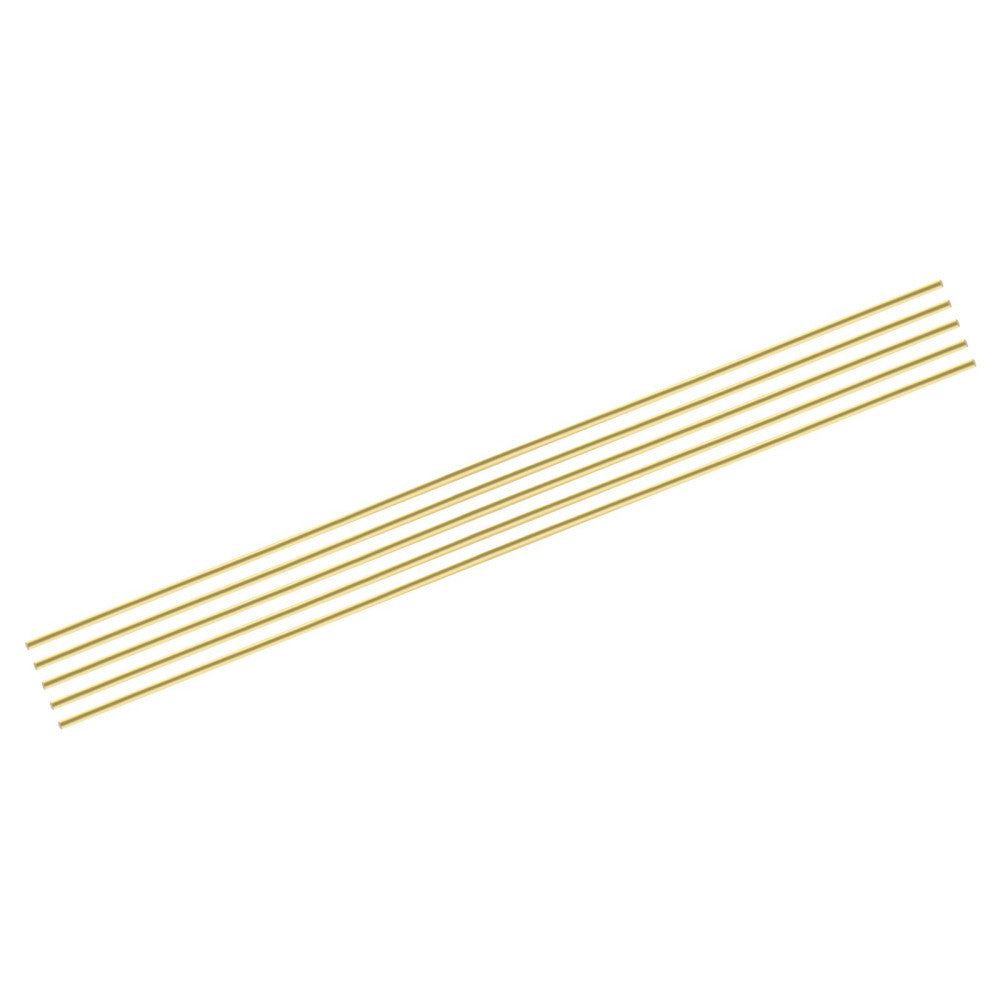 5pcs Brass Rods 1/8" x 16" Brass Solid Round Stock Lathe Bar for DIY Craft