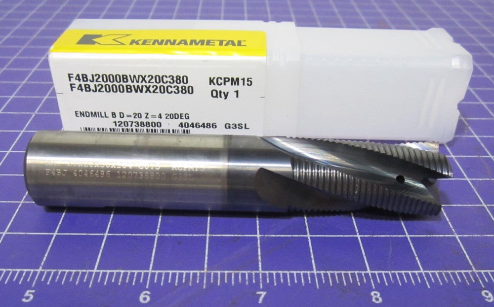 KENNAMETAL (4046486) 20mm Roughing End Mill 4F Fine Pitch Solid Carbide