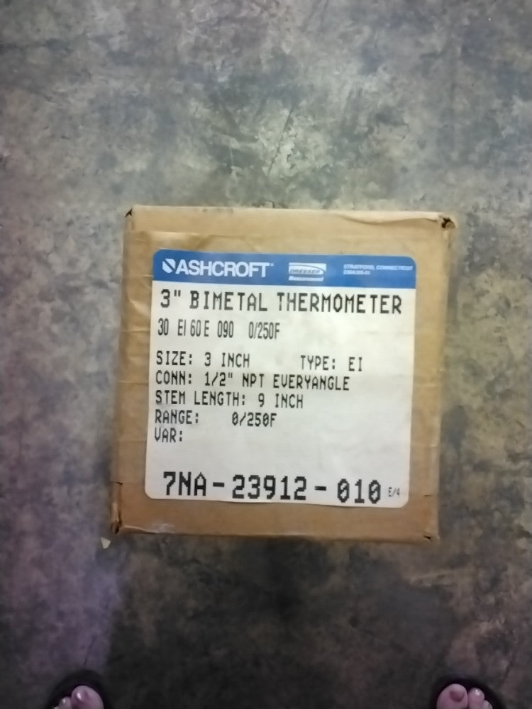 ASHCROFT 30 EI 60 E 090 0/250F 5" Bimetal Thermometer, Sealed