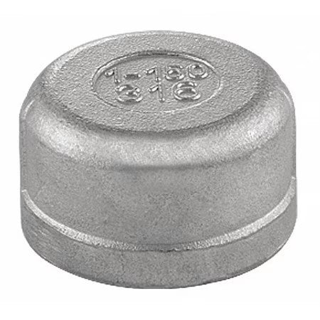 Zoro Select 60Rdc111n010 1" Fnpt 316 Ss Threaded Cap