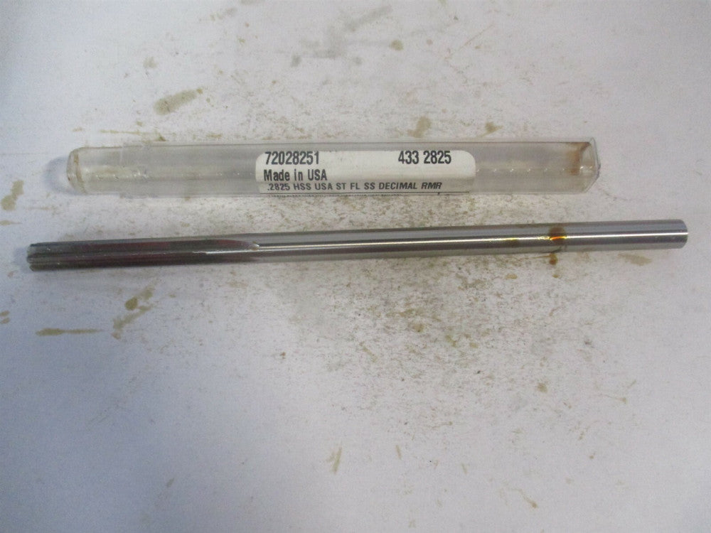 (433-0.2825) 0.2825" x 1-1/2" x 6" Straight Shank HSS 6-Flute Chucking Reamer