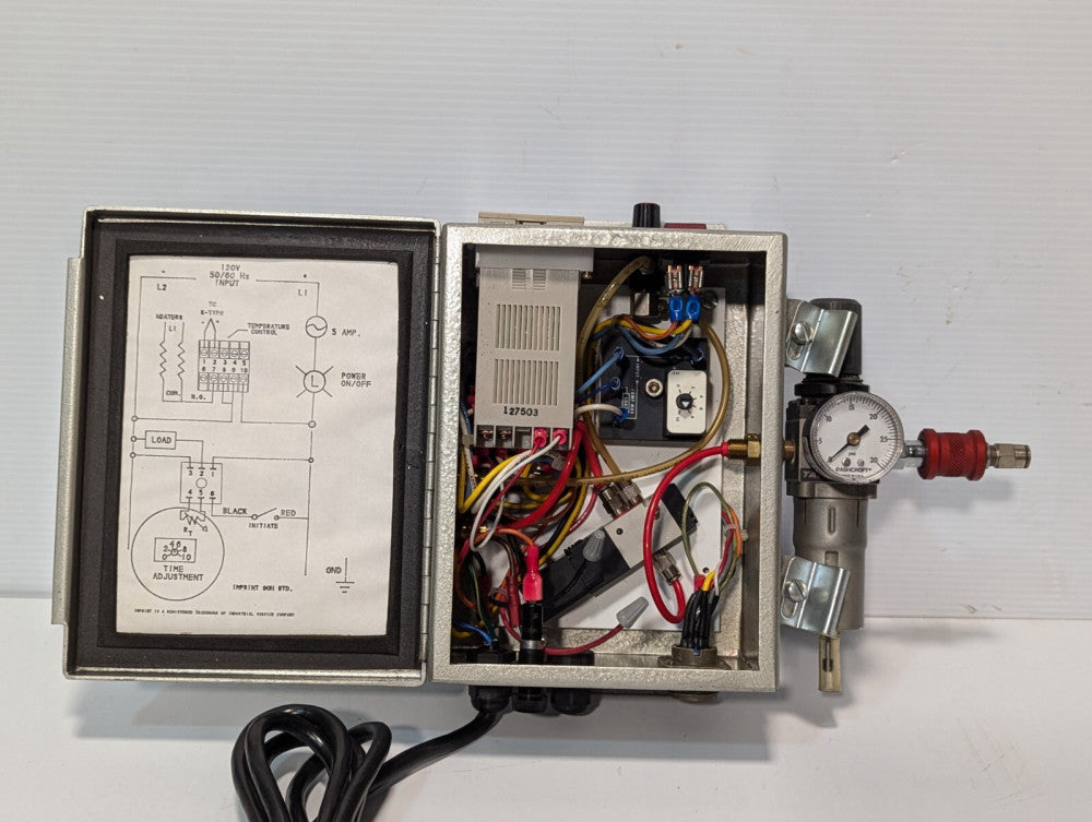 Custom hot stamper control box with Omron E5CS controller, Taiyo USFR-06 filter