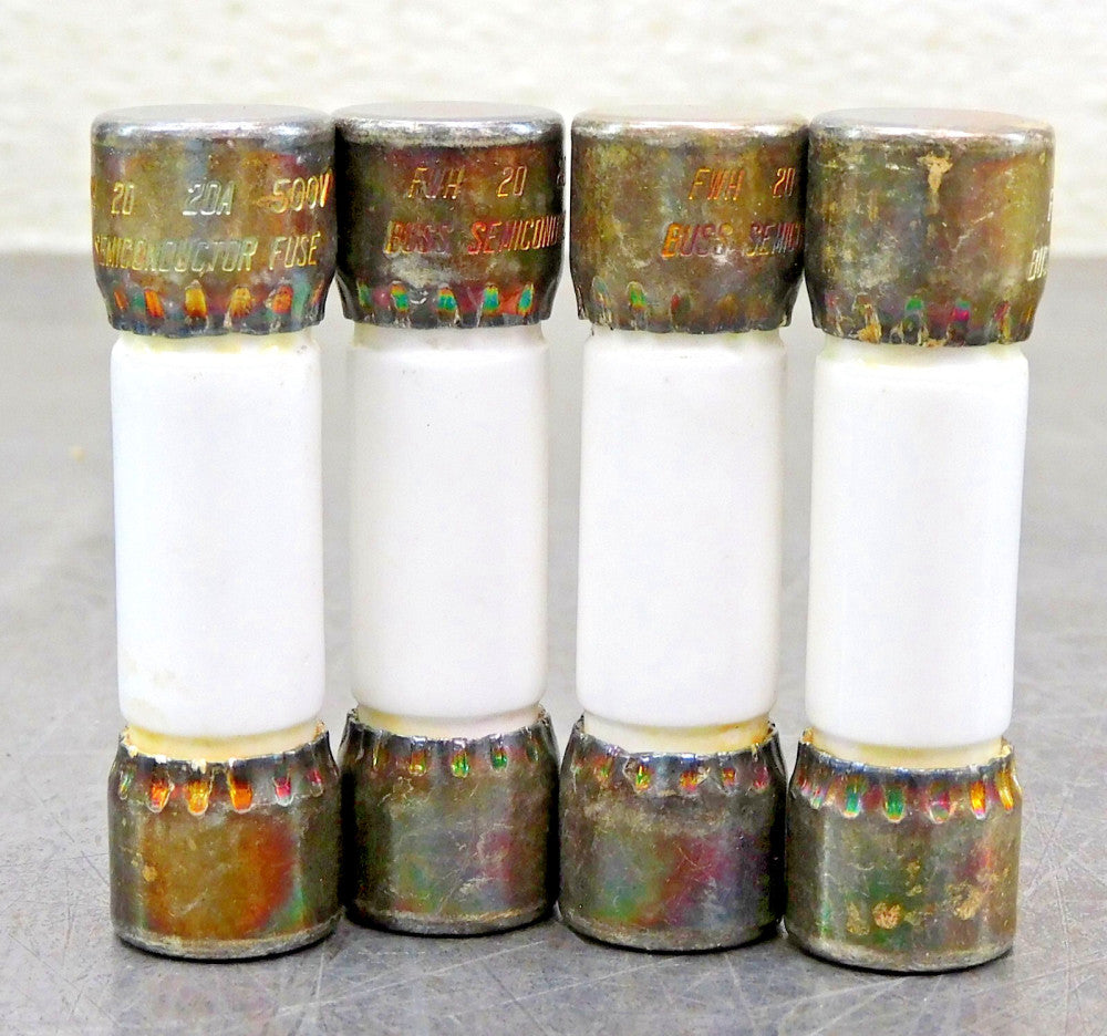 Cooper Bussmann FWH20 Semi Conductor Fuse 500V 20A Lot of Four (4)