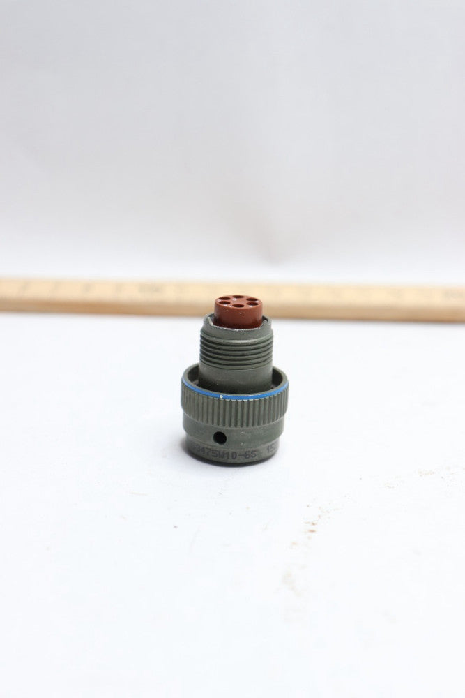 Copper Alloy Circular MIL Spec Connector Straight Crimp 6 Position MS3475W10-6S