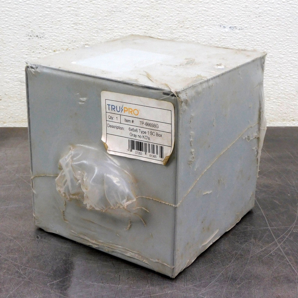 Tru-Pro TP-666SBG Type 1 Gray Screw Cover Enclosure 6" x 6" x 6"