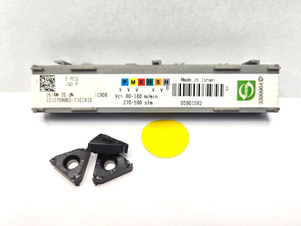 ISCAR*16IRM 20 UN IC908 *LAYDOWN THREADING INSERT****LOT OF 3