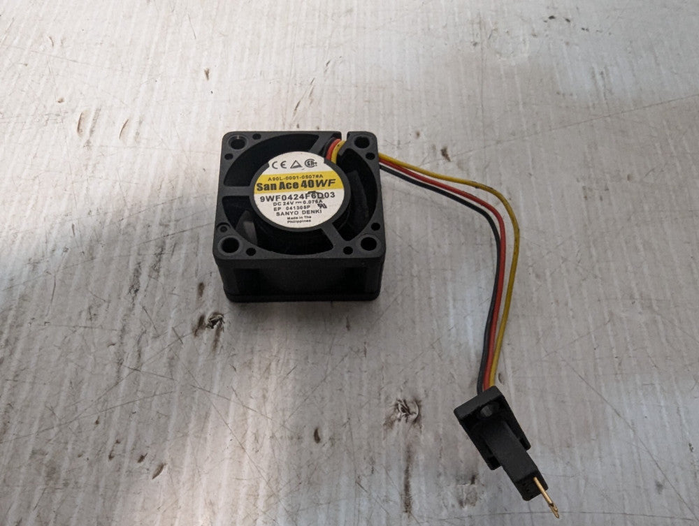 Sanyo 9WF0424F6D03, SanAce 40WF DC Cooling Fan, 0.076A, 5300rpm, DC24V, 3-Wire