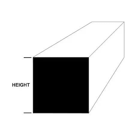 Zoro Select 4S.25-6 Rectangular Blank Stock,Ss,6In Overall L