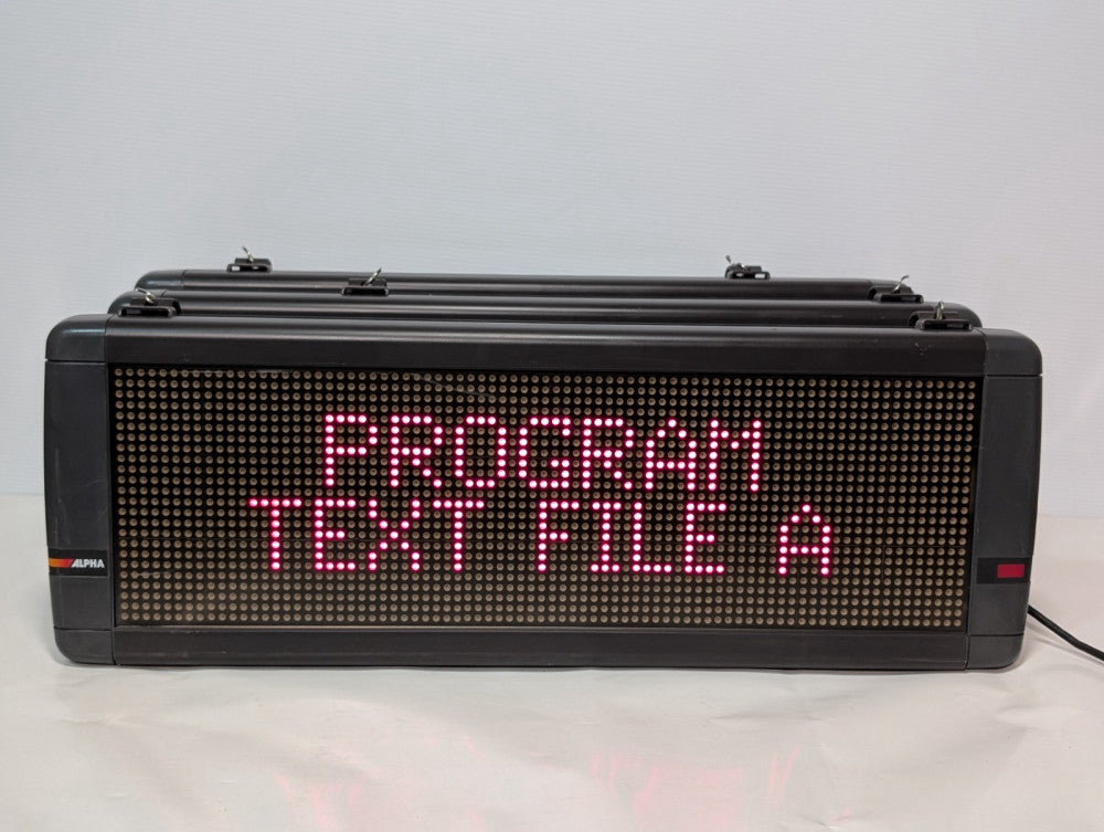 Adaptive Micro Systems 7080C Programmable LED Display Sign, 7" x 24" Display