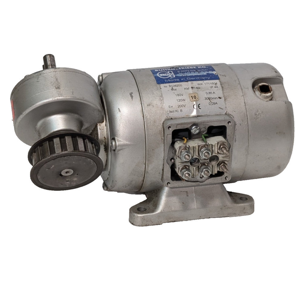 RGM Ruhrgetriebe WK-1711504 Ind'l. Gear Motor 180V, 120W, 0.85A, Made in Germany