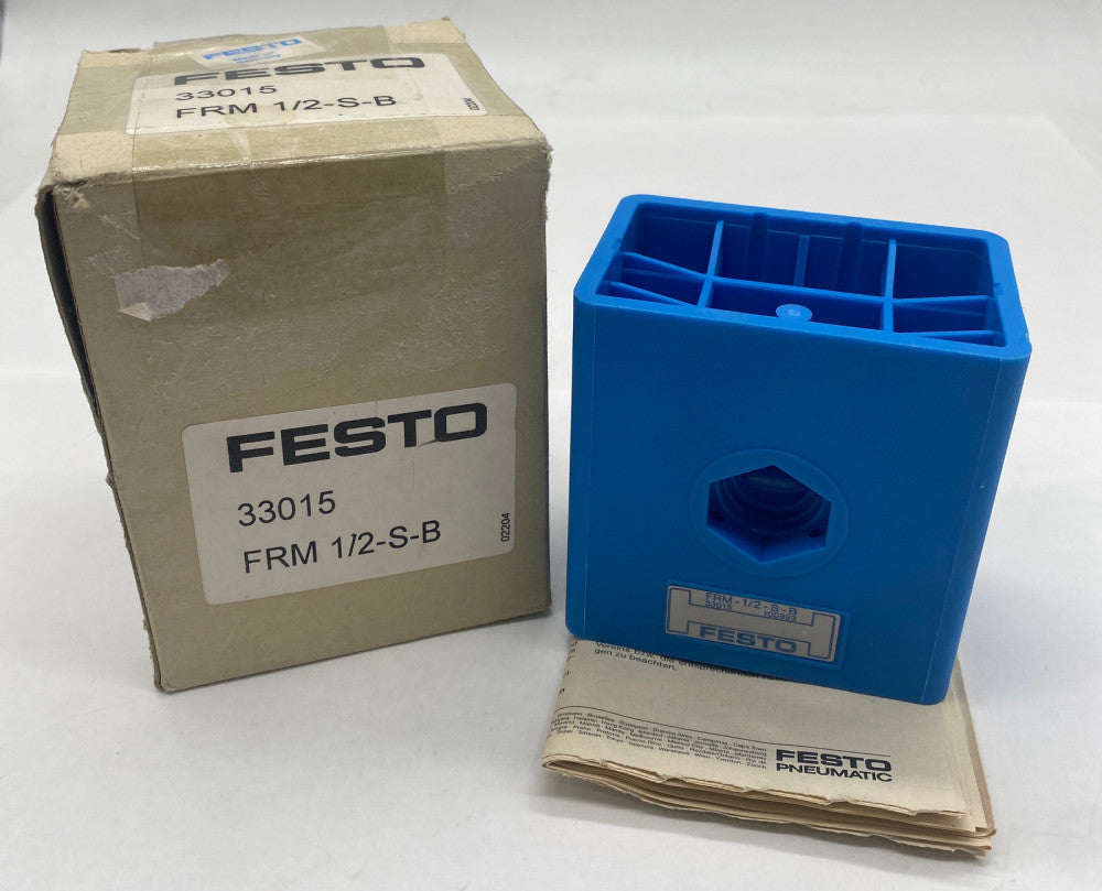 Festo FRM-1/2-S-B Pneumatic Block, Single Port