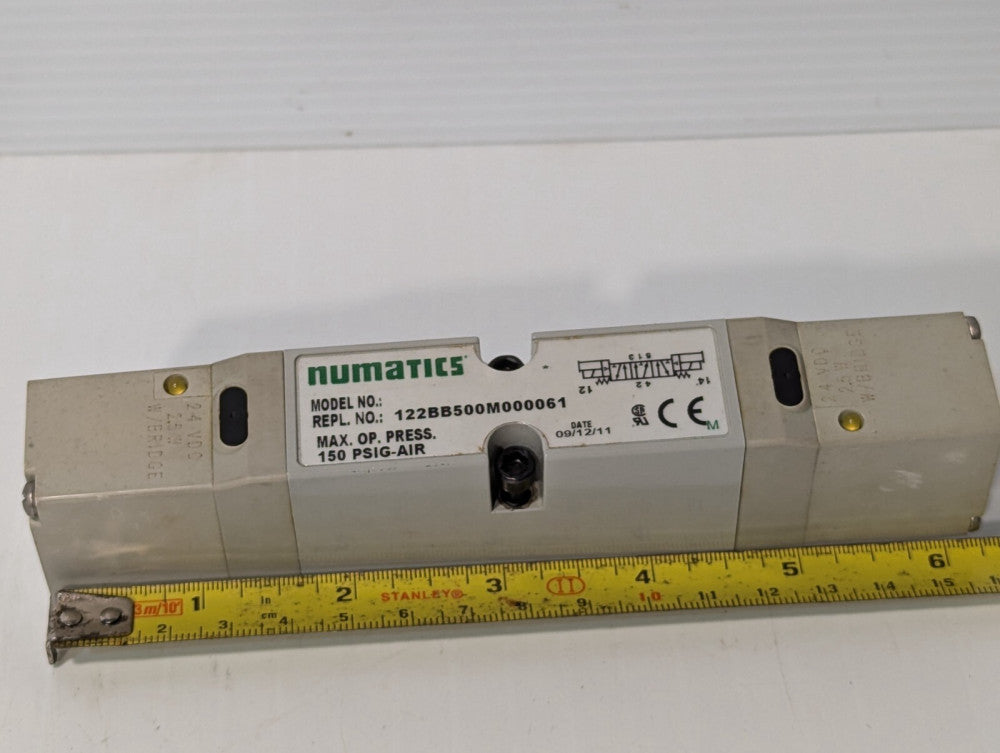Numatics 122BB500M000061 Pneumatic Solenoid Valve, 150 PSIG-AIR, 24VDC