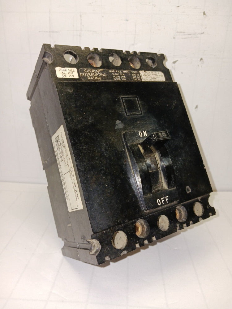 SQUARE D FAP26020 20 AMP CIRCUIT BREAKER 2 POLE 600 VAC 250 VDC