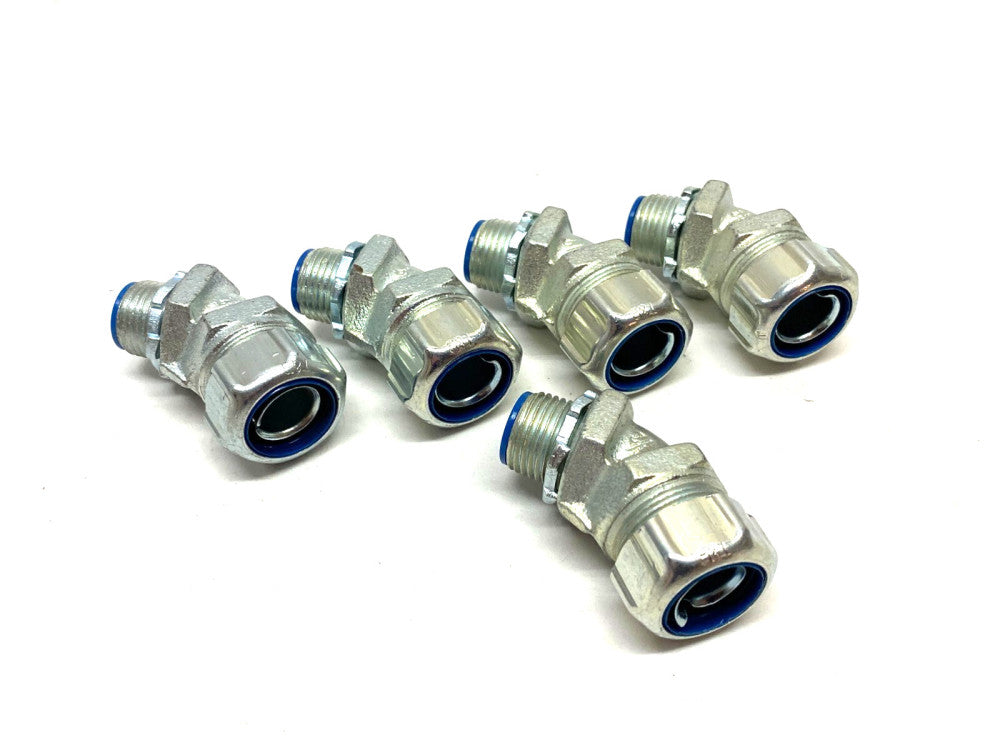Thomas & Betts 5342 Liquidtight 45-Deg Metal Conduit Connector 1/2" LOT OF 5