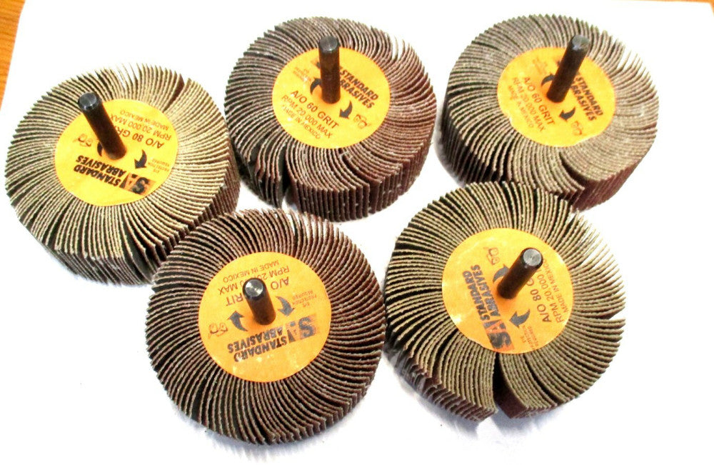 Standard Abrasive 615425 1/4 x 1 x 3 Aluminum Oxide Flexible Flap Wheel - 5 QTY
