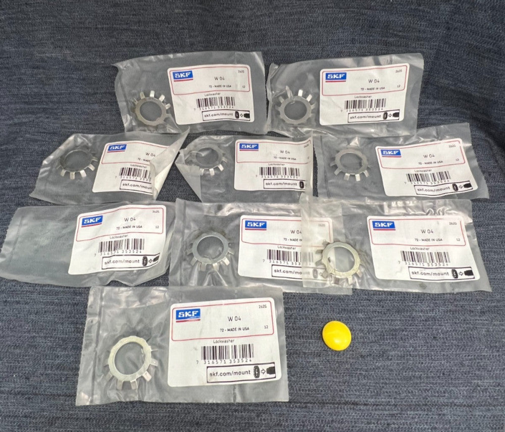 SKF W 04 LOCKWASHER ID 0.8010" OD 1.531" THICKNESS 0.032" LOT OF 9