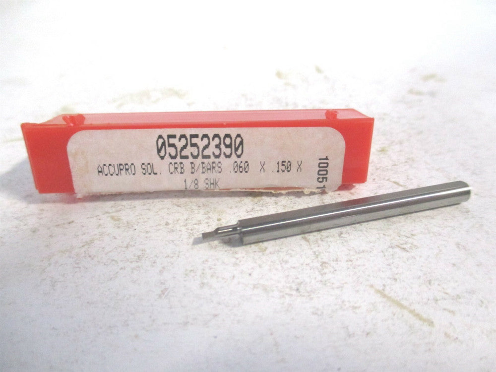 (ACC-BB060150) 0.06" x 0.15" x 1/8 x 1-1/2" OAL Solid Carbide RH Boring Bar