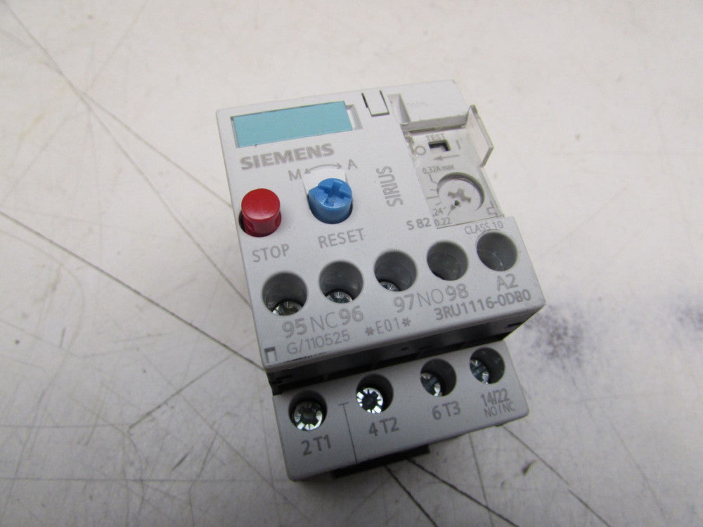 SIEMENS SIRIUS 3RU2116-0DB0 0.22-0.32FLA 600V OVERLOAD MODULE NICE USED TAKEOUT