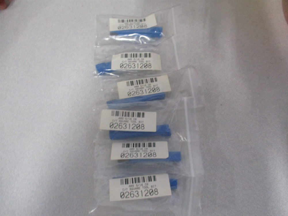 (383-0026) 5/16" x 5/16″ Square Shoulder Turning Single Point Tool Bit - Qty 6