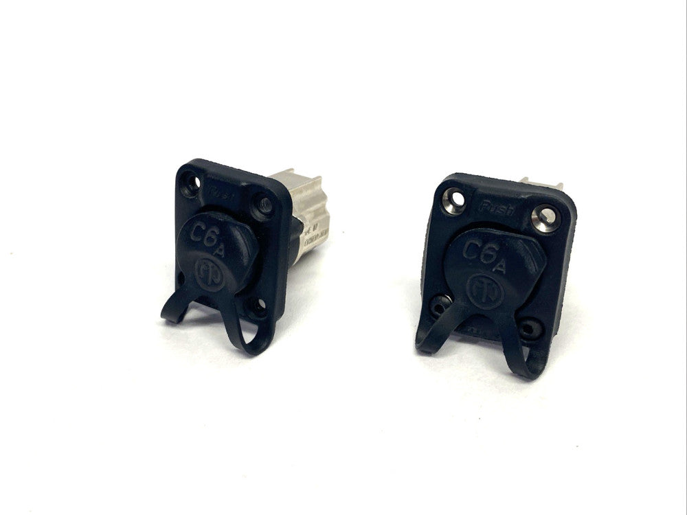 Neutrik NE8FDX-P6-B D-Shape CAT 6A Panel Connector Feedthrough Shielded LOT OF 2