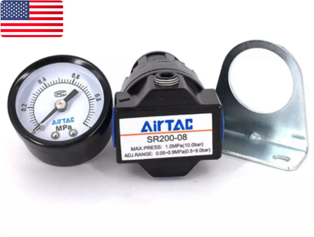 New In Box AIRTAC SR200-08 Air Pressure Regulating Valve - US Stock