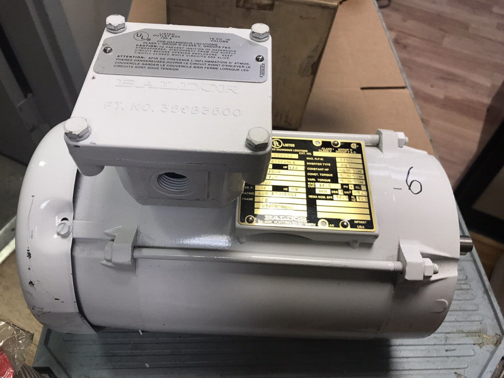Baldor FAJ320033 Electric Motor for Hazardous Location 1/2HP, 56C, 230/460V, 3Ph