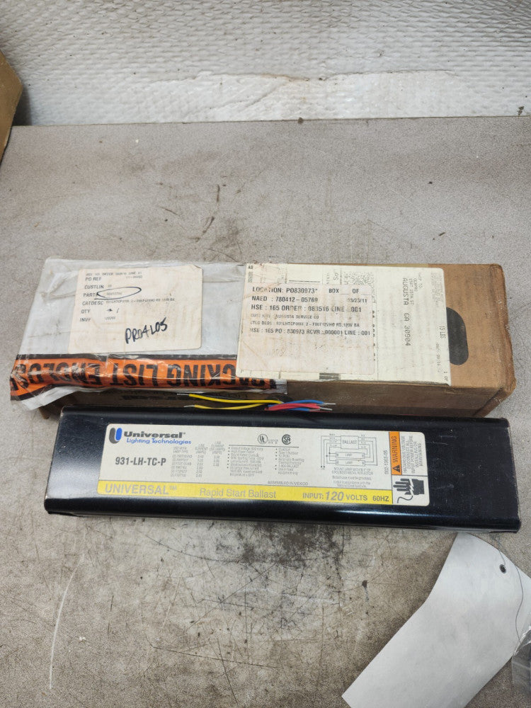 NEW IN BOX UNIVERSSAL MAGNETIC RAPID START BALLAST 931-LH-TC-P