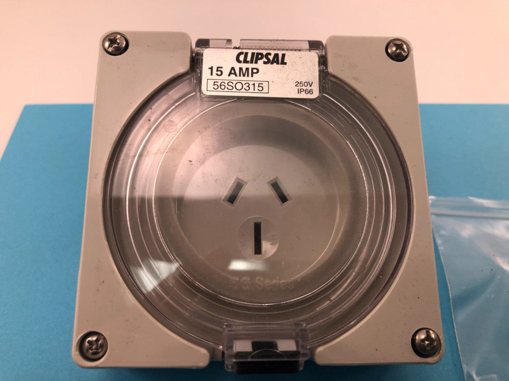 CLIPSAL 56SO315LE Grey 250v, 15A, * NEW IN BOX * Ships from USA