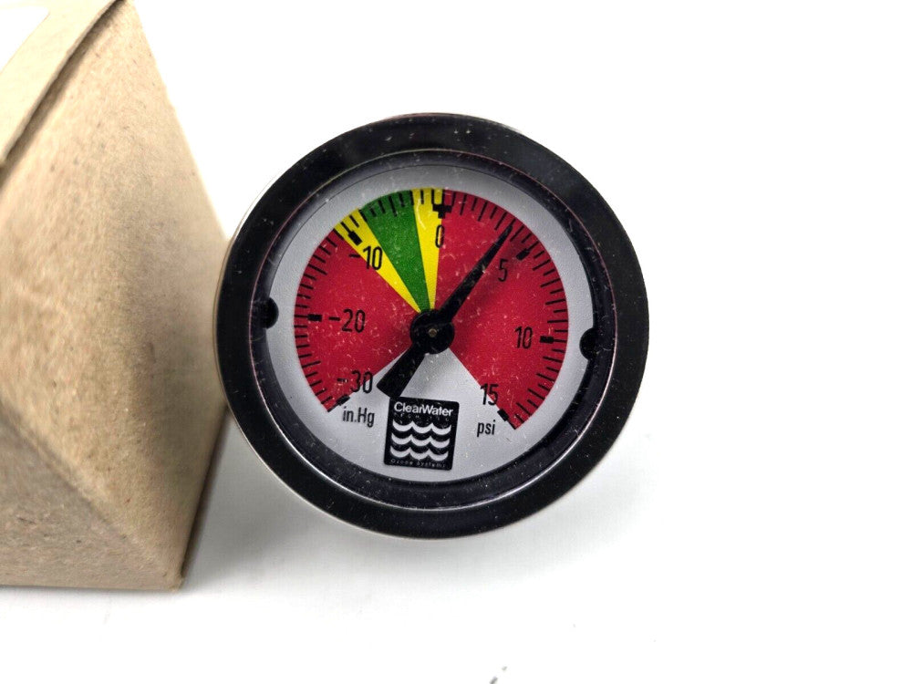 Clearwater Ozone Vacuum Gauge for Ozone Generator -30INHG to 15PSI
