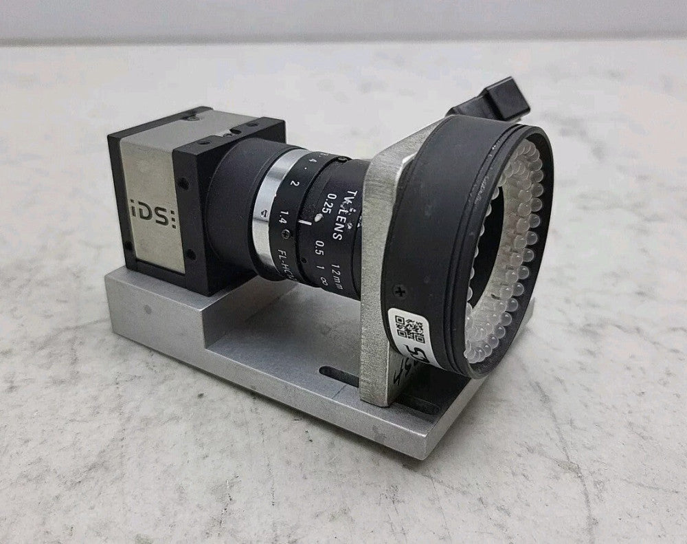 IDS UI-1480SE-C-HQ Camera w/Ricoh FL-HC1214-2M Lens Ccs LDR2-50SW2 Ring Light